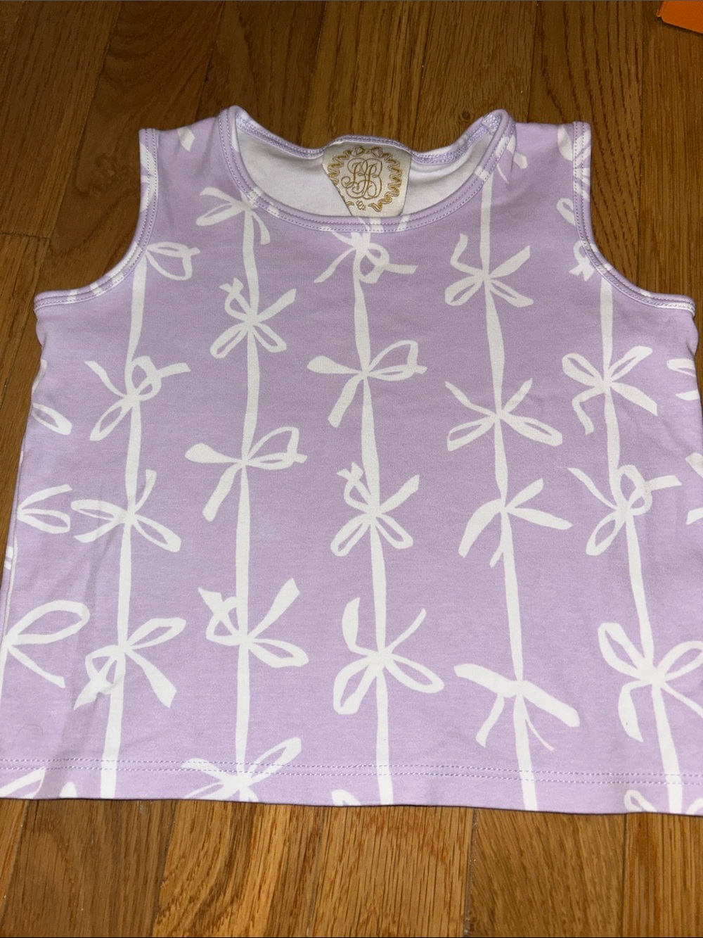 TBBC Girls Lavender Bow Print Tank Top
